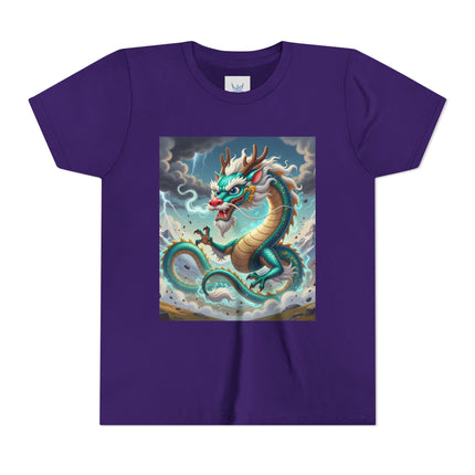 Tibetan Dragon in Battle Youth Short Sleeve Tee