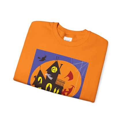 Halloween Night at the Haunted House Unisex Heavy Blend™ Crewneck Sweatshirt