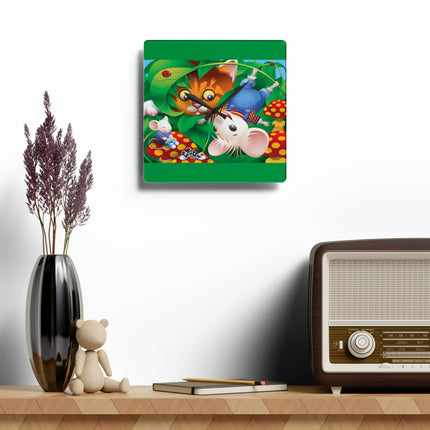 Whimsical Adventure Acrylic Wall Clock, Round and Square