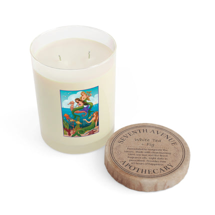 Three Mermaids and Strings of Pearls Scented Candle – Full Glass, 11oz