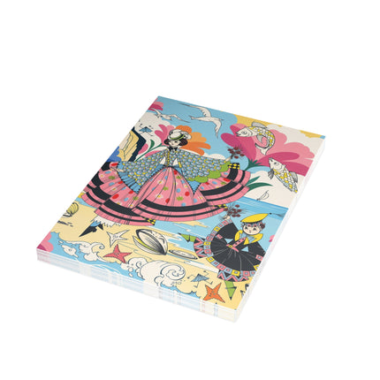 🐚🐟 The Seaside Fantasy Postcards With Envelopes – Art Deco Ocean Whimsy