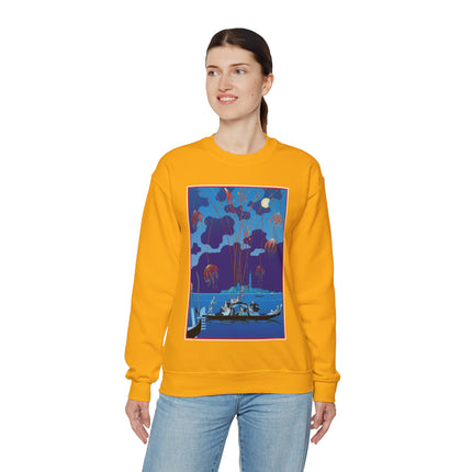 Fireworks in Venice by George Barbier Heavy Blend™ Crewneck Sweatshirt