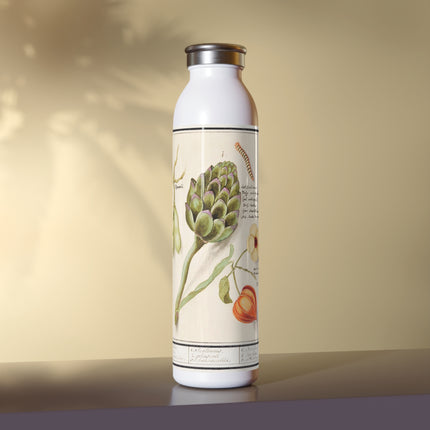 Artichoke, Broad Beans, and Lantern Plant by Anselmus Boëtius de Boodt Slim Water Bottle