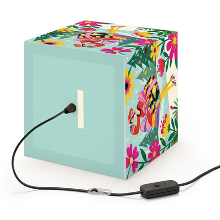 🌸🎄 Christmas In The Winter Garden Light Cube Lamp – Whimsical Holiday Fantasy