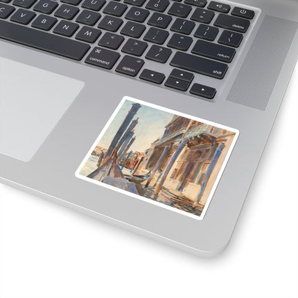 Gondola Moorings on the Grand Canal by John Singer Sargent Kiss-Cut Stickers (4 Sizes)