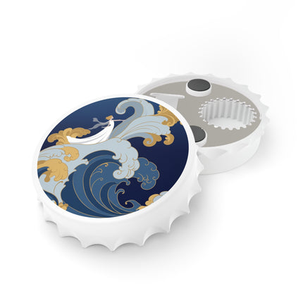 Wave Enchantress Bottle Opener – Oceanic Grace & Golden Tides