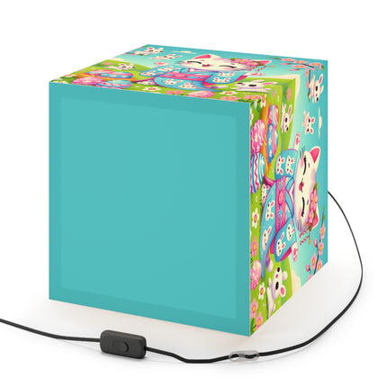 Springtime Kitten’s Easter Joy Light Cube Lamp