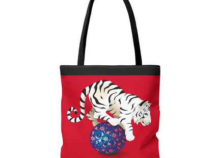 Majestic White Tiger on a Celestial Journey Tote Bag (AOP)