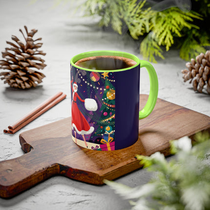 🎄❄️ The Christmas Snowball Dance Colorful Mug – Whimsical Holiday Fashion Fantasy