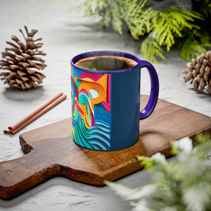 Surfing Zebra Colorful Mugs (11oz, 15oz)