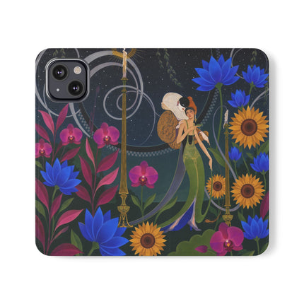 🌙🕯️ The Lady Of The Midnight Garden Flip Case – Art Deco Nocturne