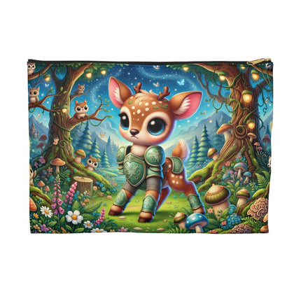 The Fawn Defender Flat Pouch – Woodland Guardian & Gentle Courage