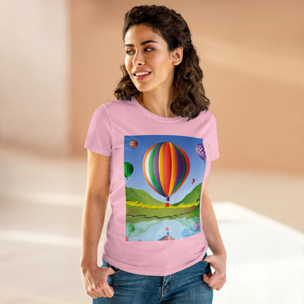 Colorful Heights Women's Midweight Cotton Tee