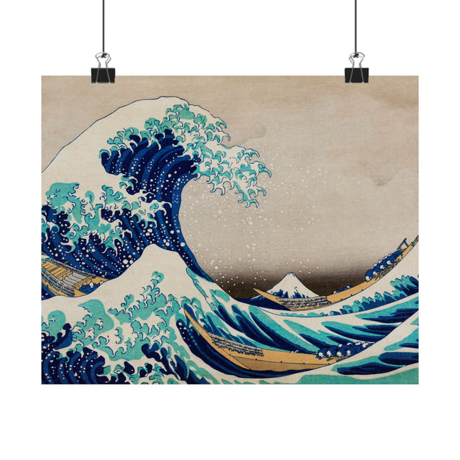 The Great Wave off Kanagawa by Katsushika Hokusai Matte Horizontal Posters