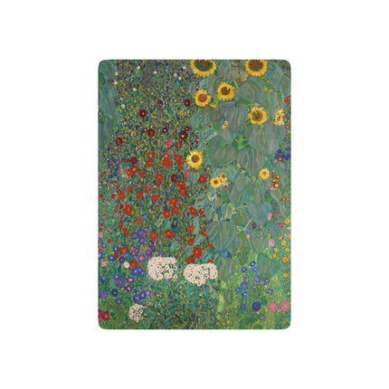Farm Garden with Sunflowers by Gustav Klimt Playing Cards