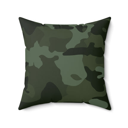 Classic Camouflage Print Spun Polyester Square Pillow