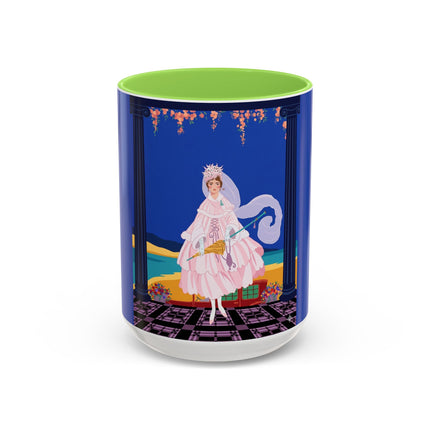 The Moonlit Promenade Colorful Mug (11oz, 15oz) – Blush Elegance, Coastal Romance & Art Deco Style