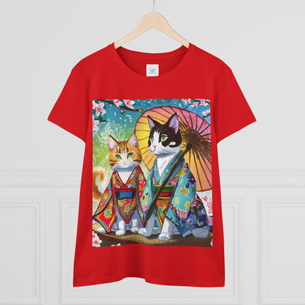 Kimono Kitties Cotton Tee