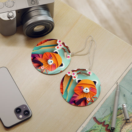 A Playful Red Panda Luggage Tags