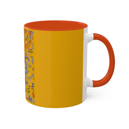 The Imperial 12-Symbol Robe, A Dragon's Regalia Colorful Mugs, 11oz