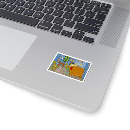 The Bedroom by Vincent van Gogh Kiss-Cut Stickers (4 Sizes)