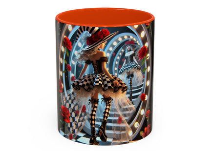Halloween Witch Through the Mirror Colorful Mugs (11oz, 15oz)