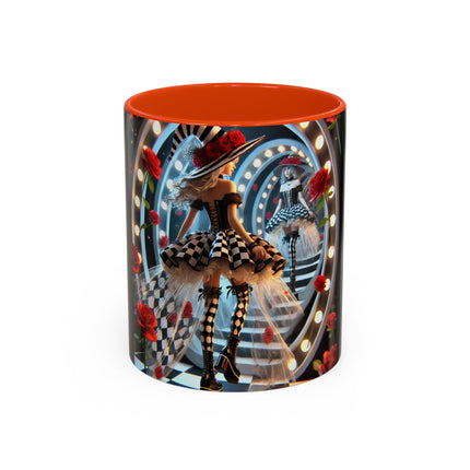 Halloween Witch Through the Mirror Colorful Mugs (11oz, 15oz)