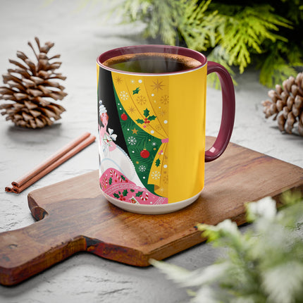 💌🎄 The Christmas Letter Of Holly House Colorful Mug – Whimsical Art Deco Holiday Charm