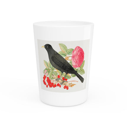 Blackbird with Roses by Anonymous Ceramic Shot Glass