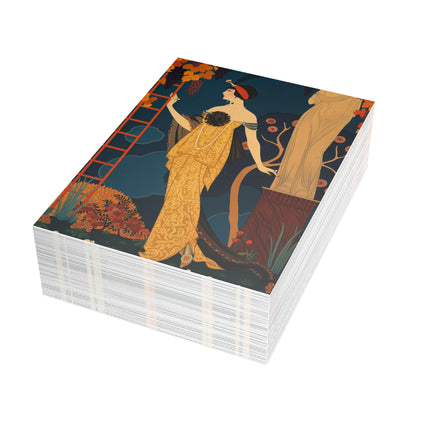 🍇✨ The Lady In The Golden Garden Postcard Bundles – Art Deco Fashion Elegance