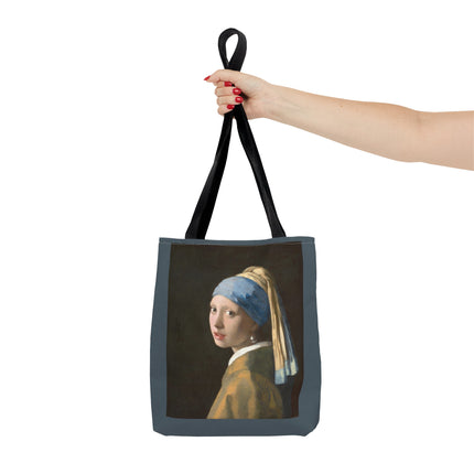 Girl with a Pearl Earring by Johannes Vermeer Tote Bag (AOP)