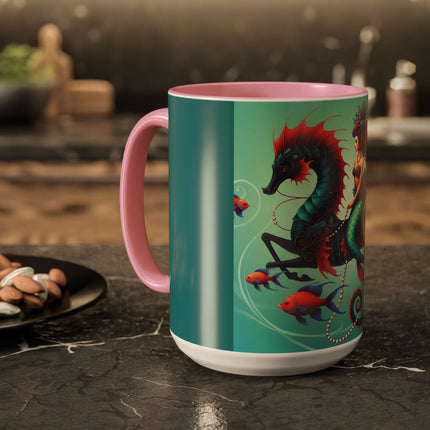 Mermaid & Sea Dragon Mug – Ocean Guardian & Mythic Beauty