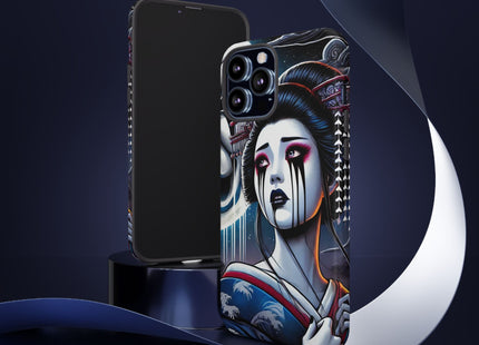 Geisha’s Black Ink Tears Phone Cases