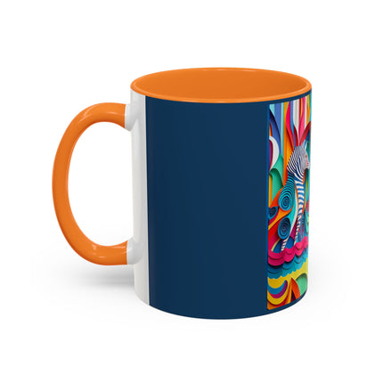 Surfing Zebra Colorful Mugs (11oz, 15oz)
