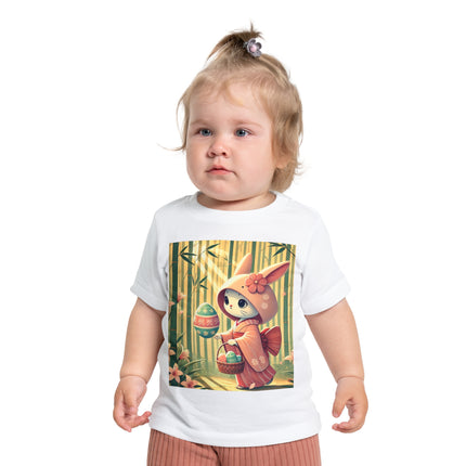 Geisha Kitten’s Easter Stroll Baby Short Sleeve T-Shirt