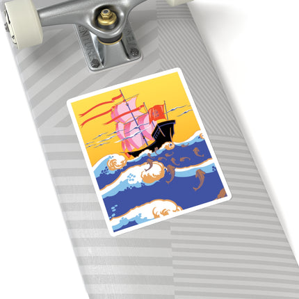 Golden Seas and Whimsical Dreams Kiss-Cut Stickers (4 Sizes)
