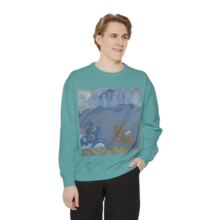 The Duel by Nicholas Roerich Unisex Garment-Dyed Sweatshirt