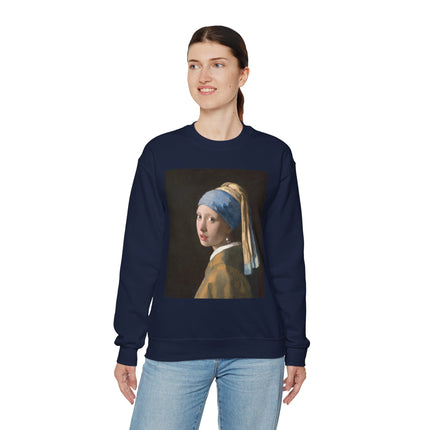 Girl with a Pearl Earring by Johannes Vermeer Heavy Blend™ Crewneck Sweatshirt