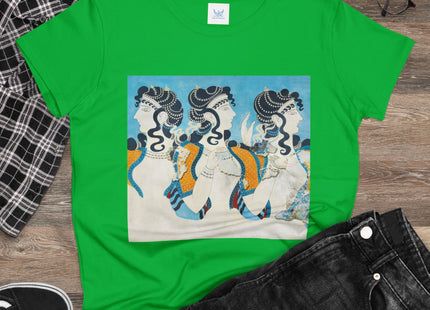 Reproduction of Ladies in Blue by Emile Gilliéron Women's Midweight Cotton Tee