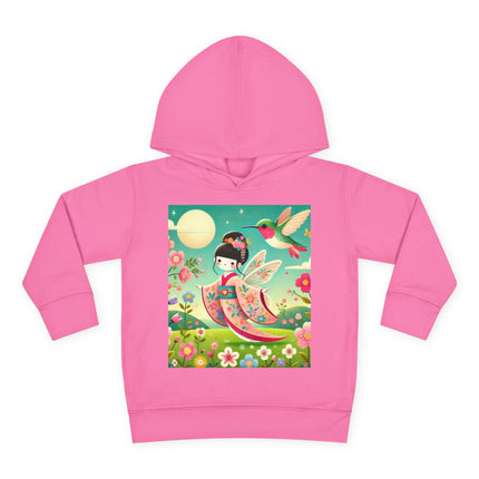 Geisha Fairy and the Hummingbird Blossom Toddler Pullover Fleece Hoodie