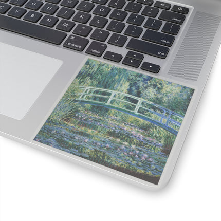 Water Lilies and Japanese Bridge by Claude Monet Kiss-Cut Stickers (4 Sizes)