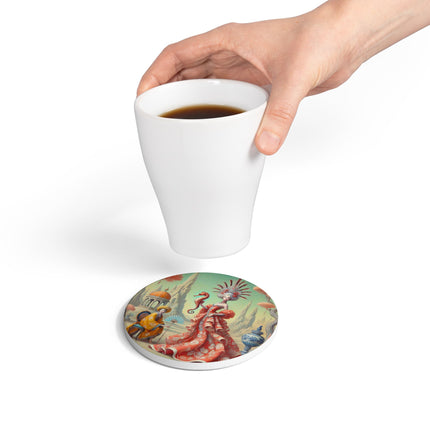 The Seahorse Court Ceramic Coaster