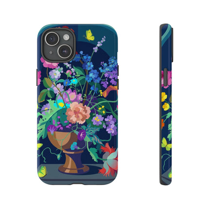 Midnight Floral Reverie Phone Case – Vibrant Bloom & Enchanted Beauty