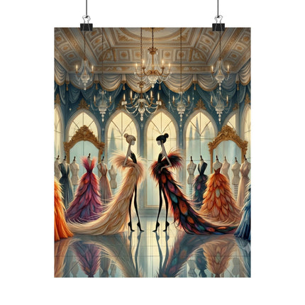 🧚👗 Couture & Wings Matte Vertical Poster – Fairy Fashion & Enchanted Glamour