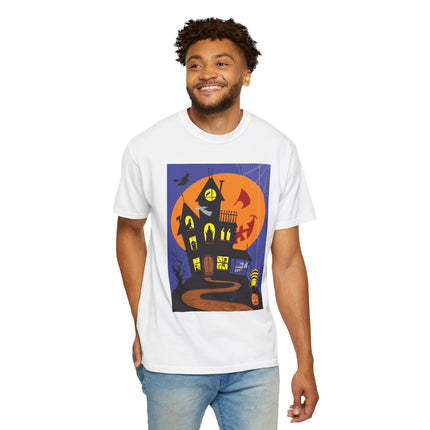 Halloween Night at the Haunted House Unisex Garment-Dyed T-shirt