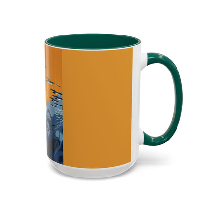 Falcon Mistress Colorful Mugs – Art Deco Majesty & Mythic Freedom