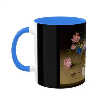 Flower Still Life by Ambrosius Bosschaert Colorful Mugs, 11oz