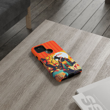 Black Cat in Kimono Phone Cases