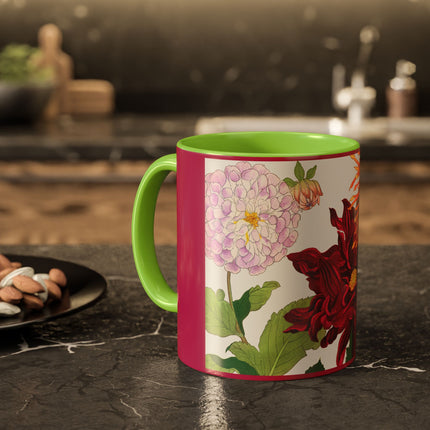Dahlia Flower by Tanigami Kônan Colorful Mugs (11oz, 15oz)