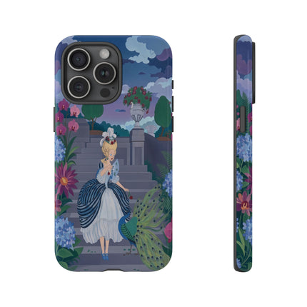 🦚🌸 The Peacock Garden Terrace Phone Case – Art Deco Floral Elegance